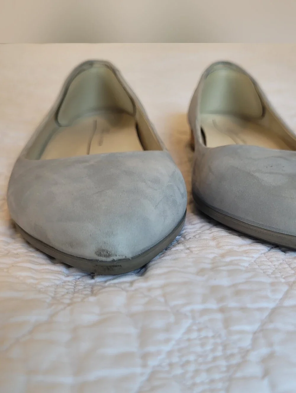 Ecco Light Pale Blue Pointed-Toe Ballet Flats Euro Sz 36